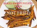 EASY OVEN BAKED SWEET POTATO FRIES!/HOW TO MAKE SWEET POTATO FRIES IN THE OVEN?/HEALTHY SWEET POTATO