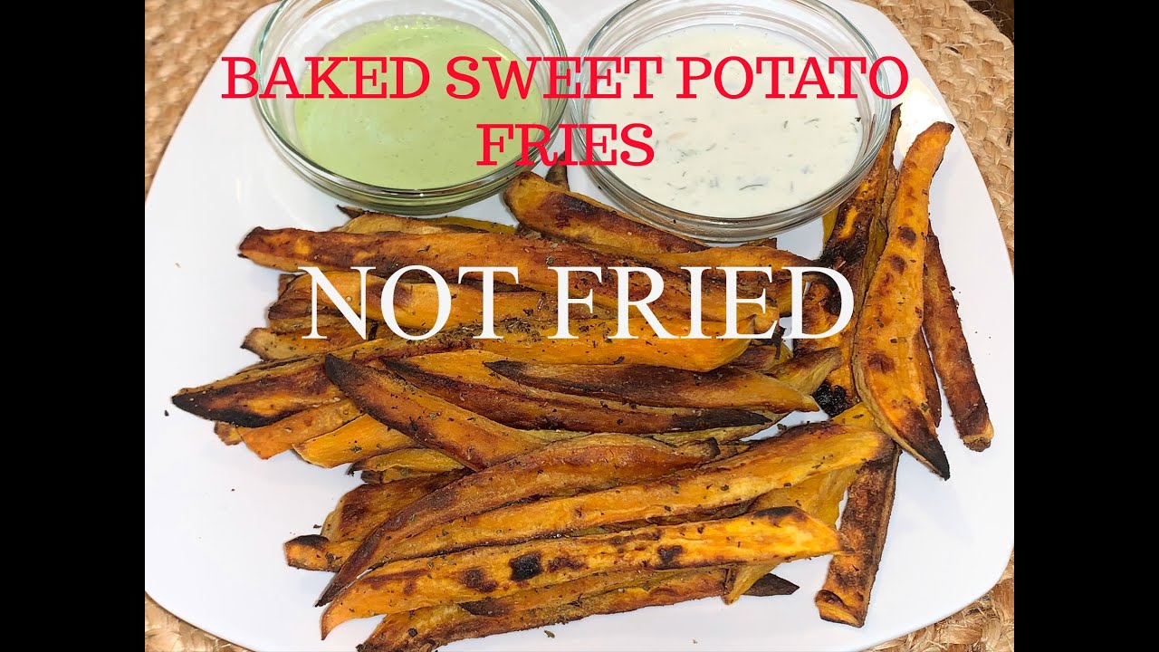 EASY OVEN BAKED SWEET POTATO FRIES!/HOW TO MAKE SWEET POTATO FRIES IN