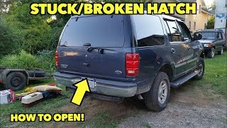 How to open a stuck/broken/Tailgate. Ford Explorer, Expedition, Suv's