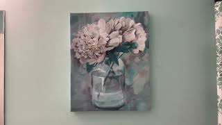 Honest Review Of Fine Art Canvas Farmhouse Peonies Ii Wall Decor