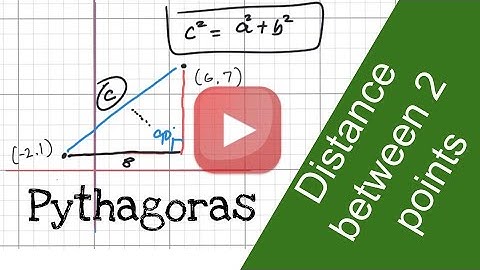 Distance between 2 points using Pythagoras