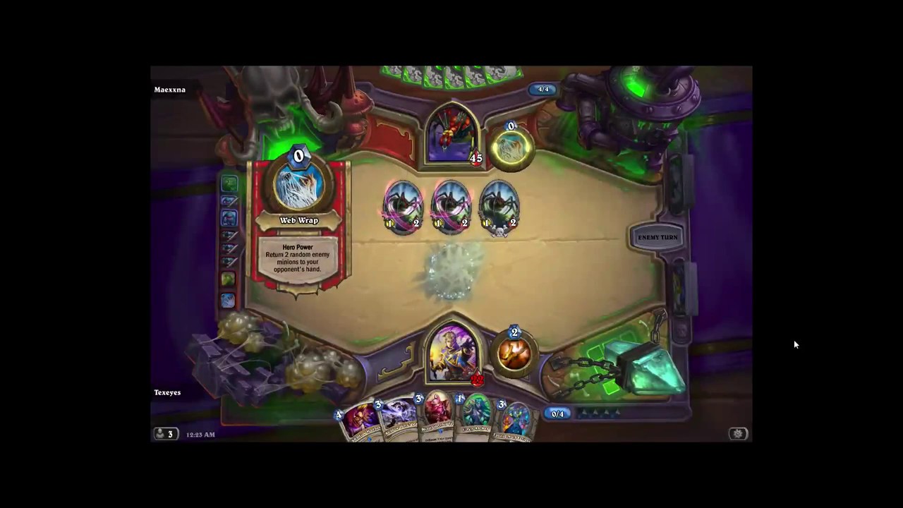 Hearthstone: How to Beat Heroic Maexxna Naxxramas - YouTube