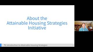 Attainable Housing Strategies Initiative Community Meeting