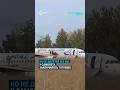 Экстренная посадка самолета на поле в Сибири