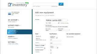 Creating Equipment in the Inventory system