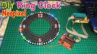 How to Make a Neopixel Digital Clock - Ring Clock Neopixel WS2813
