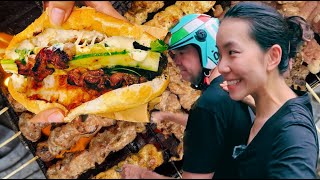 Eating Hanoi's Most Popular BANH MI SANDWICH - BBQ Pork Skewer | EP 5: Rollin In Hot