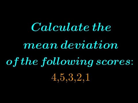 Mean deviation of a raw data