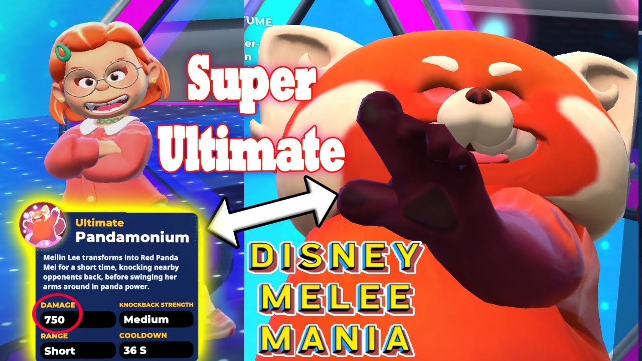 Meilin Lee Ultimate is Super Powerful (Red Panda) 💪🐼 - Disney Melee Mania  - YouTube