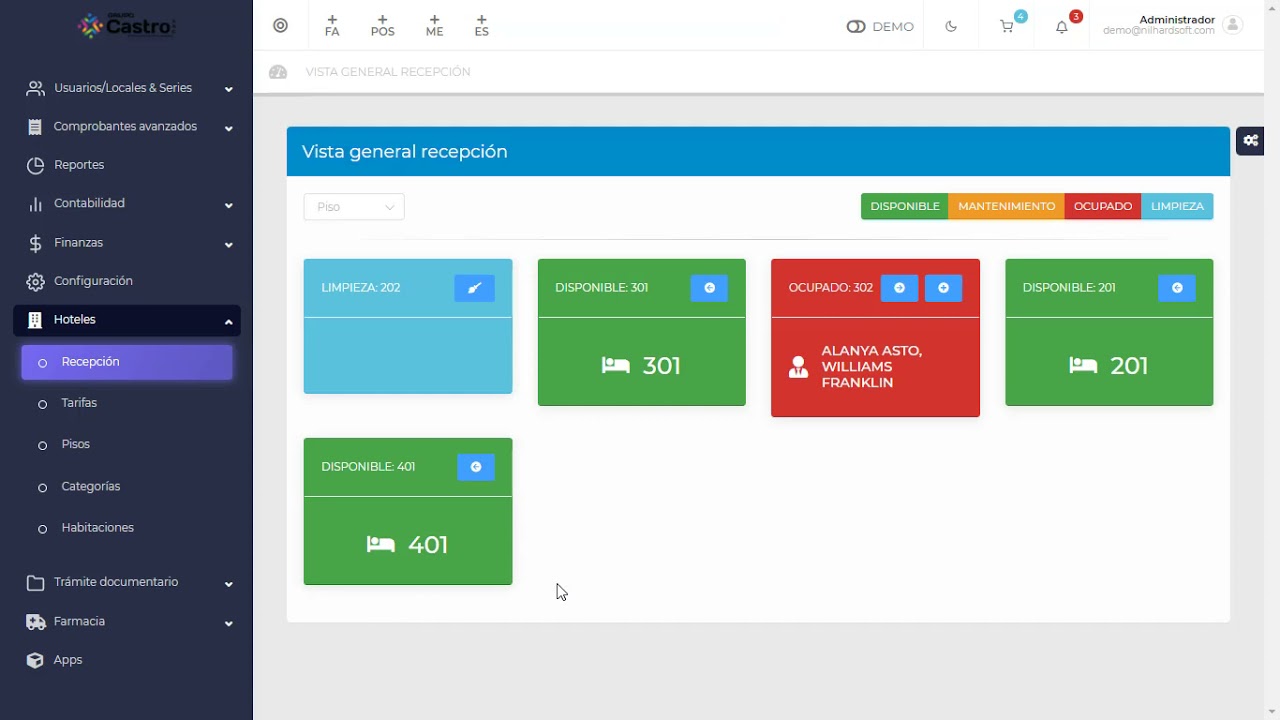 SISTEMA PARA HOSPEDAJE Y HOTELES