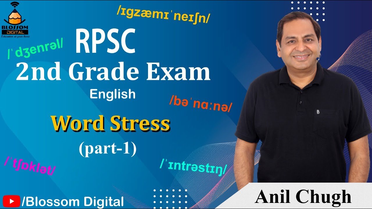 ⁣RPSC 2nd Grade English: Word Stress(Part-1)-Anil Chugh