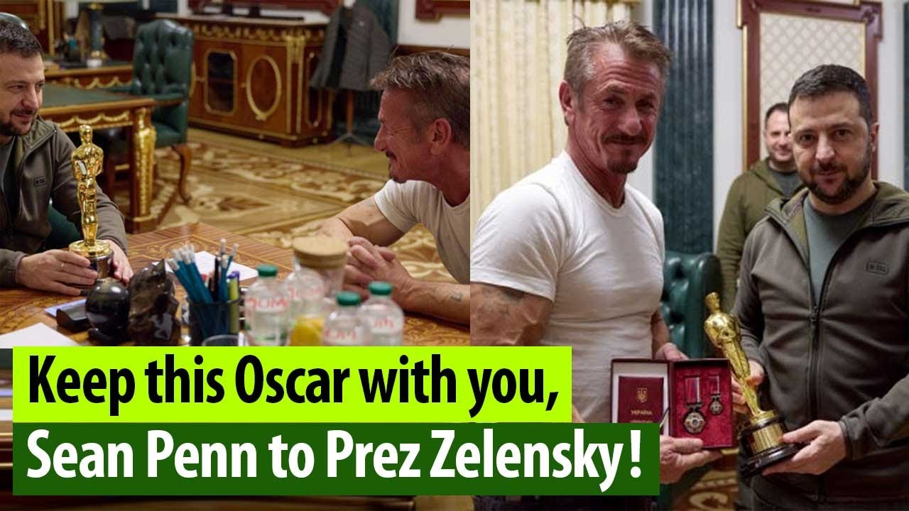 Prez Zelenskyy receives iconic Oscar statuette from Hollywood actor