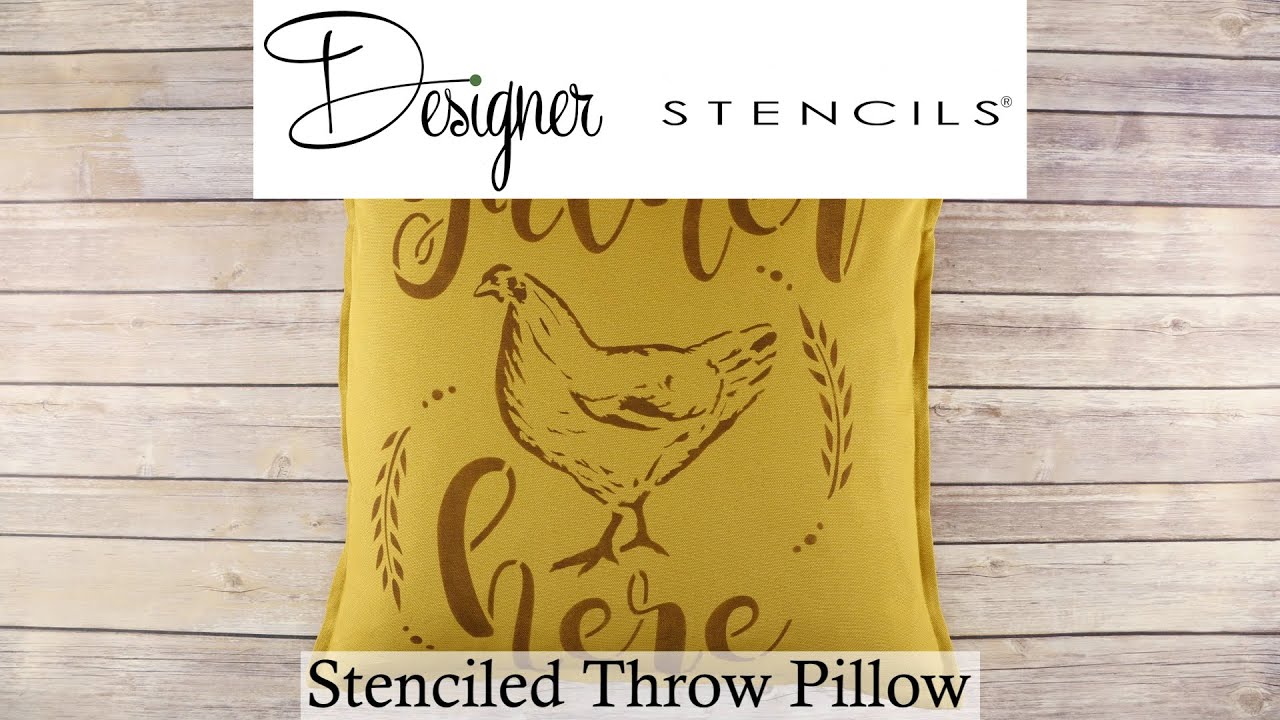 How to Stencil a Throw Pillow Cover | Designer Stencils
