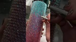 Ombre tumbler rhinestone tutorial : 2,3,4 colors