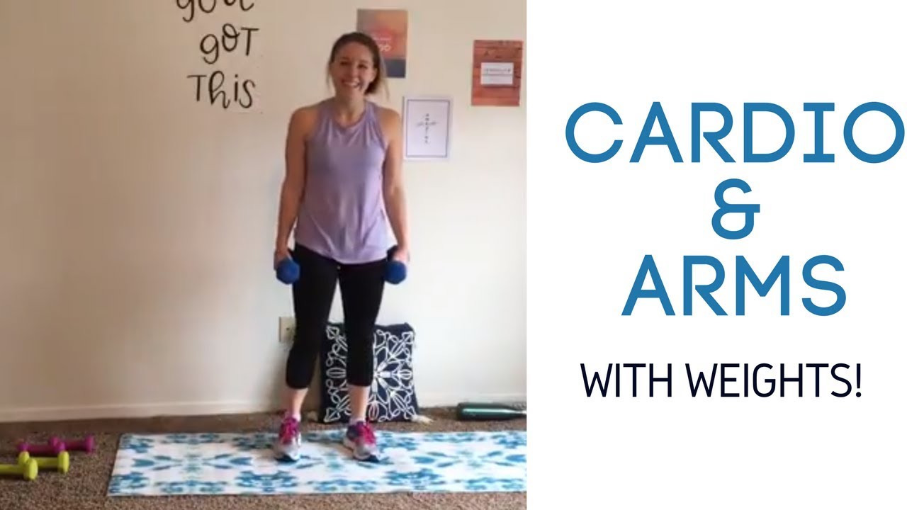 Cardio and Upper Body At home arm workout with weights!! YouTube
