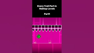 Every Troll Part in Robtop Levels Part 1 #geometrydash #geometrydashlevels #gaming