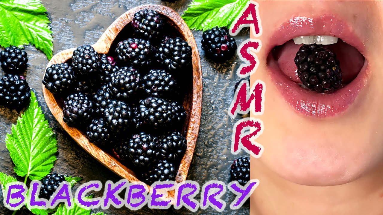 🖤 BLACKBERRY - eating show 💋 Luscious Lips - Mukbang ASMR 