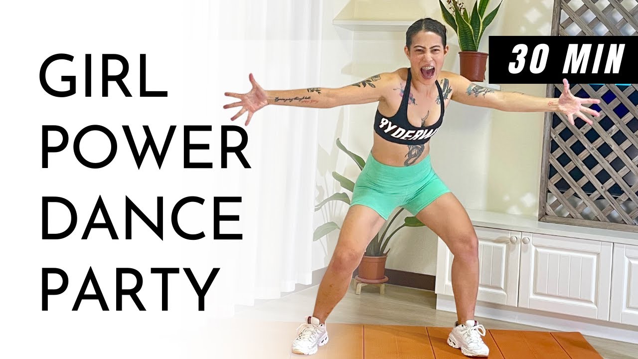 在你家客廳跟我一起跳舞派對吧！30分鐘「女力」有氧舞蹈 30 MIN DANCE PARTY - GIRL'S POWER Fun & No repeat  莎夏 movewithsa