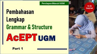 Pembahasan Lengkap Soal AcEPT | Grammar n Structure part 1 | Sentence Completion