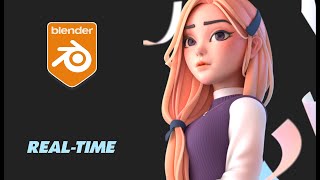 Blender sculpt Realtime: Cute girl