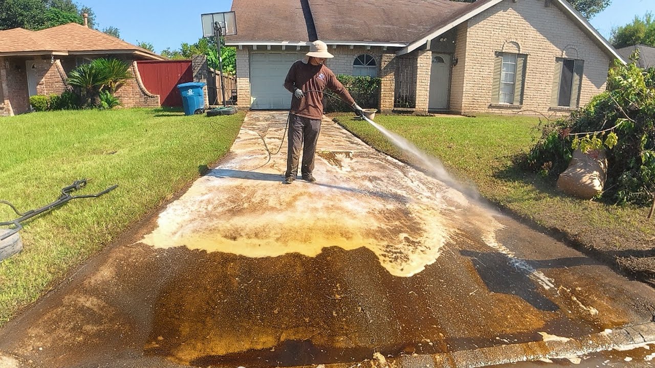She Pleaded for HELP… The Driveway Has NEVER Looked This Clean