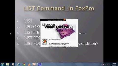 10 Foxpro Tutorial Series  10  List Command In Foxpor
