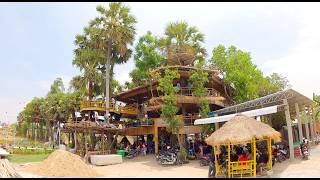 Most Famous Place! Bok Lahong Jong Tnaot, Papaya Salad in Takeo Province, Cambodia, Street Food Tour