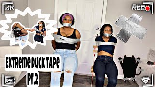 EXTREME DUCK TAPE ESCAPE CHALLENGE PT.2 **requested**