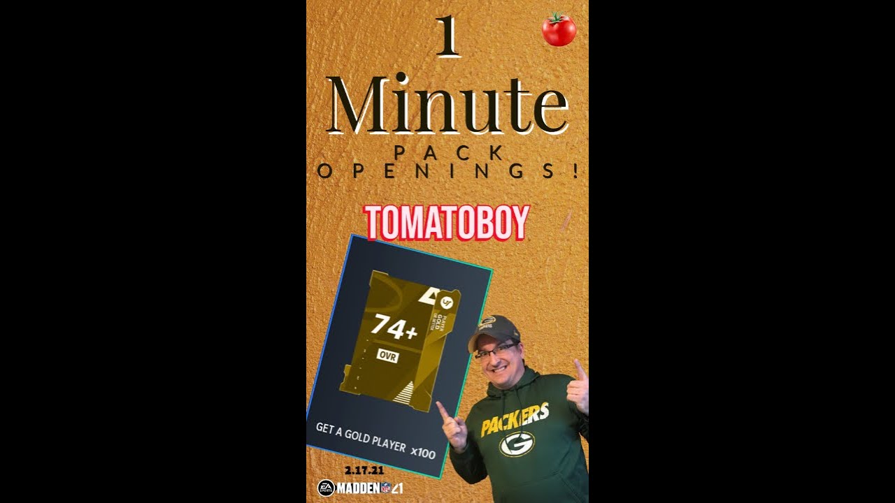 OPENING 100 GET A GOLD PACKS IN UNDER 1 MINUTE!!! MADDEN 21 SHORT!