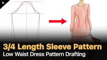 Drafting a Basic 3/4 Sleeve Pattern from Scratch [Pattern Making Tutorial]