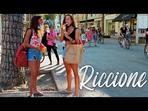 SUMMER RICCIONE. Italy - 4k Walking Tour around the City - Travel Guide. trends, moda #Italy