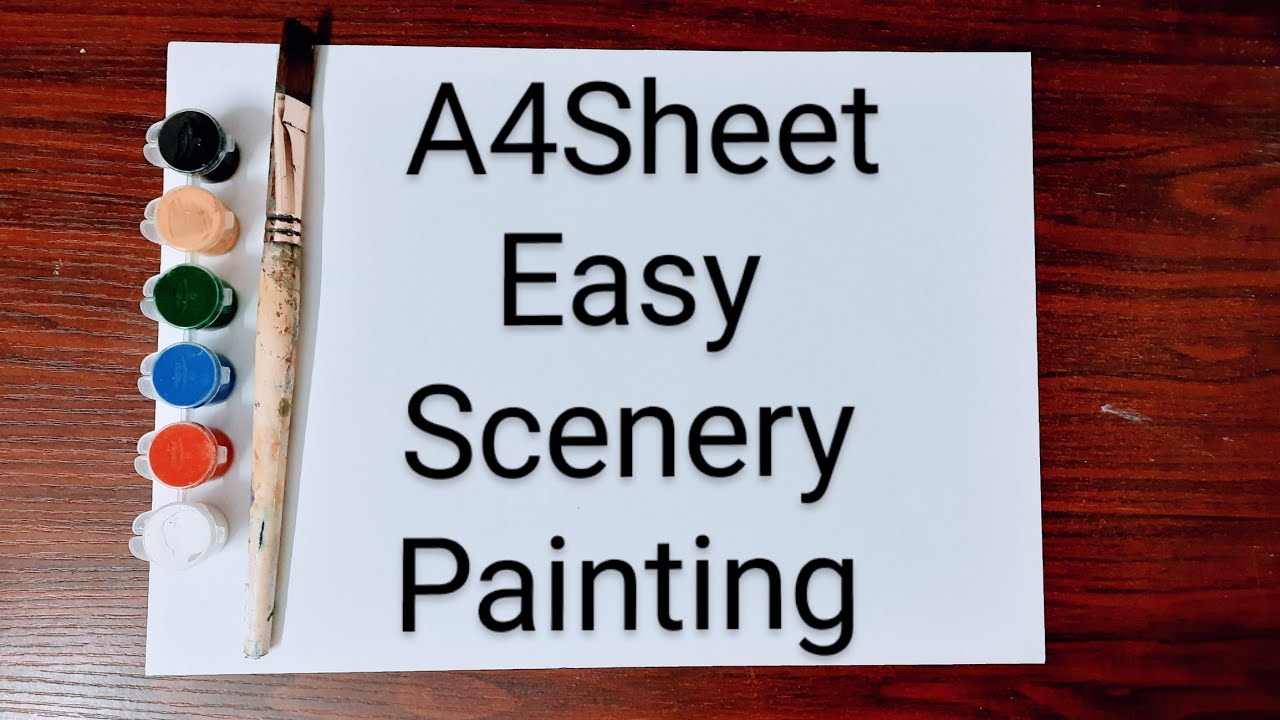 Easy sunset painting for beginners step-by-step ||A4 sheet +10rs paint🎨 ...