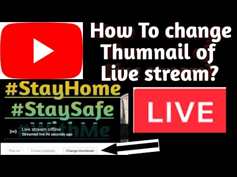 How to change thumbnail and description of live streaming on youtube # ...