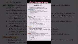 jkssb jr pharmacist notes #jkssb#pharmacist#gnm#staffnurse#multipurpose#hospital#medical#exam #love