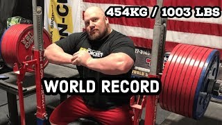 Bench Press World Record (454kg / 1003lbs) set by Blaine Sumner