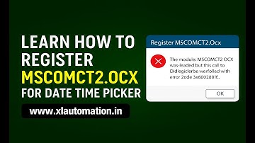 Learn How to Register MSCOMCT2.OCX File For Date Time Picker