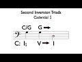 Three types of second inversion triads