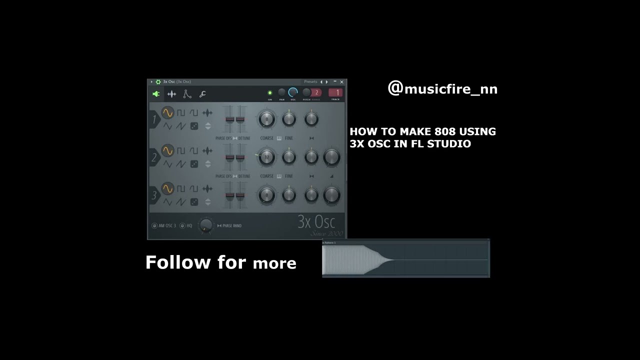How to create 808 in 3xOsc in FL Studio 20 stock plugins only! 