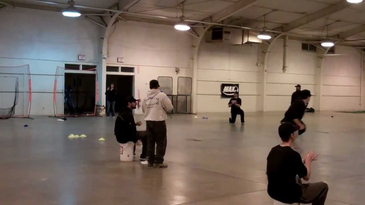 Outfield Drill One Knee Grounders YouTube