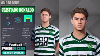 PES 2021 - DOWNLOAD FACE 'CRISTIANO RONALDO YOUNG' SPORTING CP