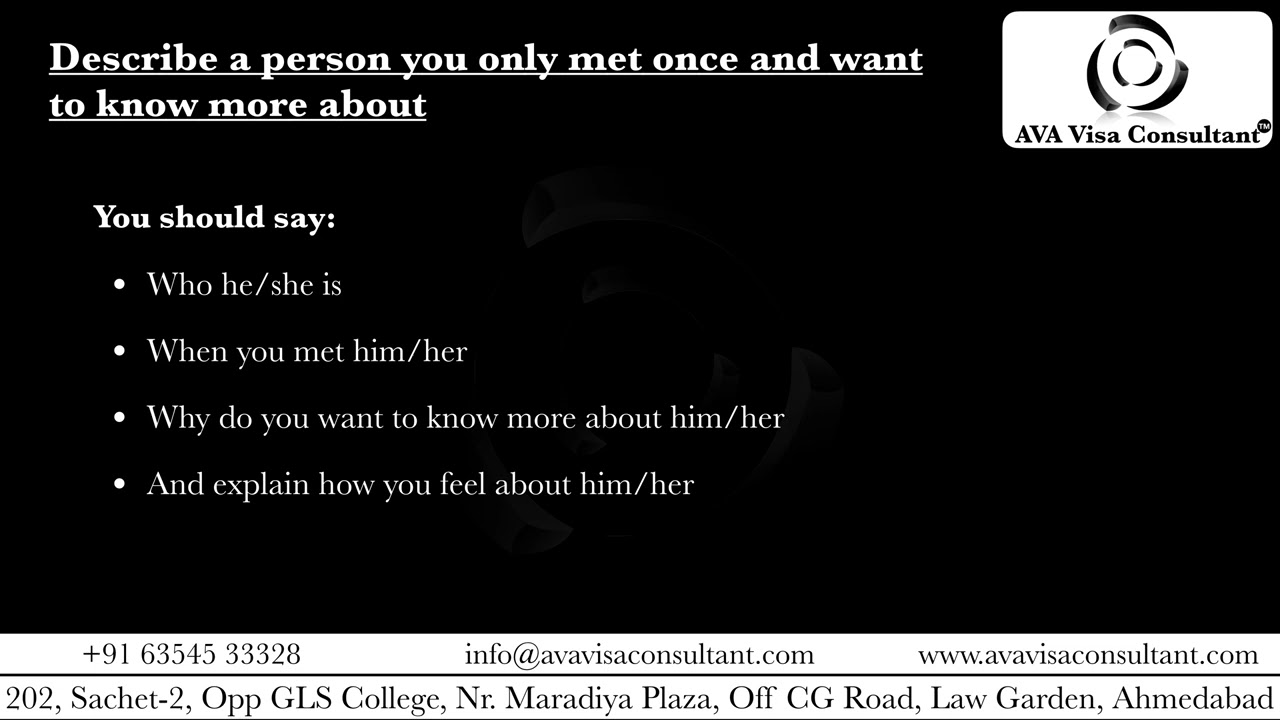 IELTS Cue Card - Person you met once