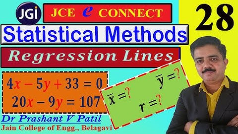 Regressielijnen | om het gemiddelde van x en y te vinden | Correlatiecoëfficiënt | 18mat41 || Dr....