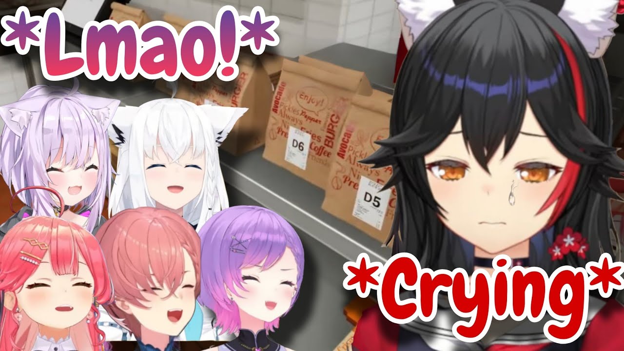 Everyone lost it over Mio having too many paper bags left by the customers! [Holonald's]