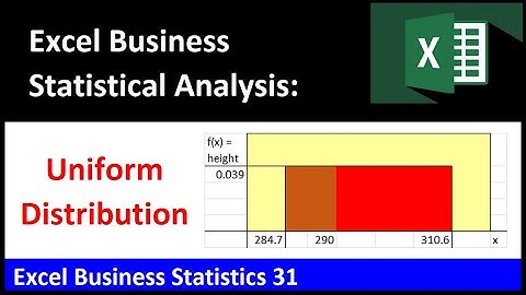 Excel Statistical Analysis 31: Uniform Probability Distribution