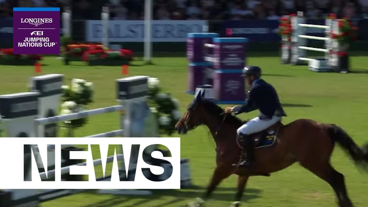 Close race between Sweden and Switzerland | Longines FEI Jumping Nations Cup™ 2019 (Falsterbo) horseshoe bend
