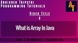 Famous Array In Java Part-41 # array in java with example # what is array in java programming Wealth