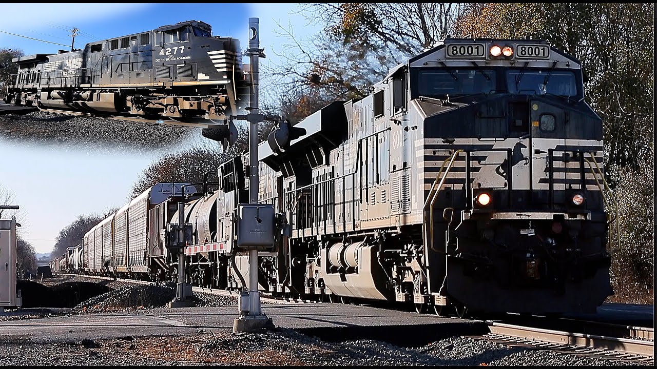 Historic Palmyra, Pa. Train Depot, With Horn, Norfolk Southern 3 engine Manifest Load