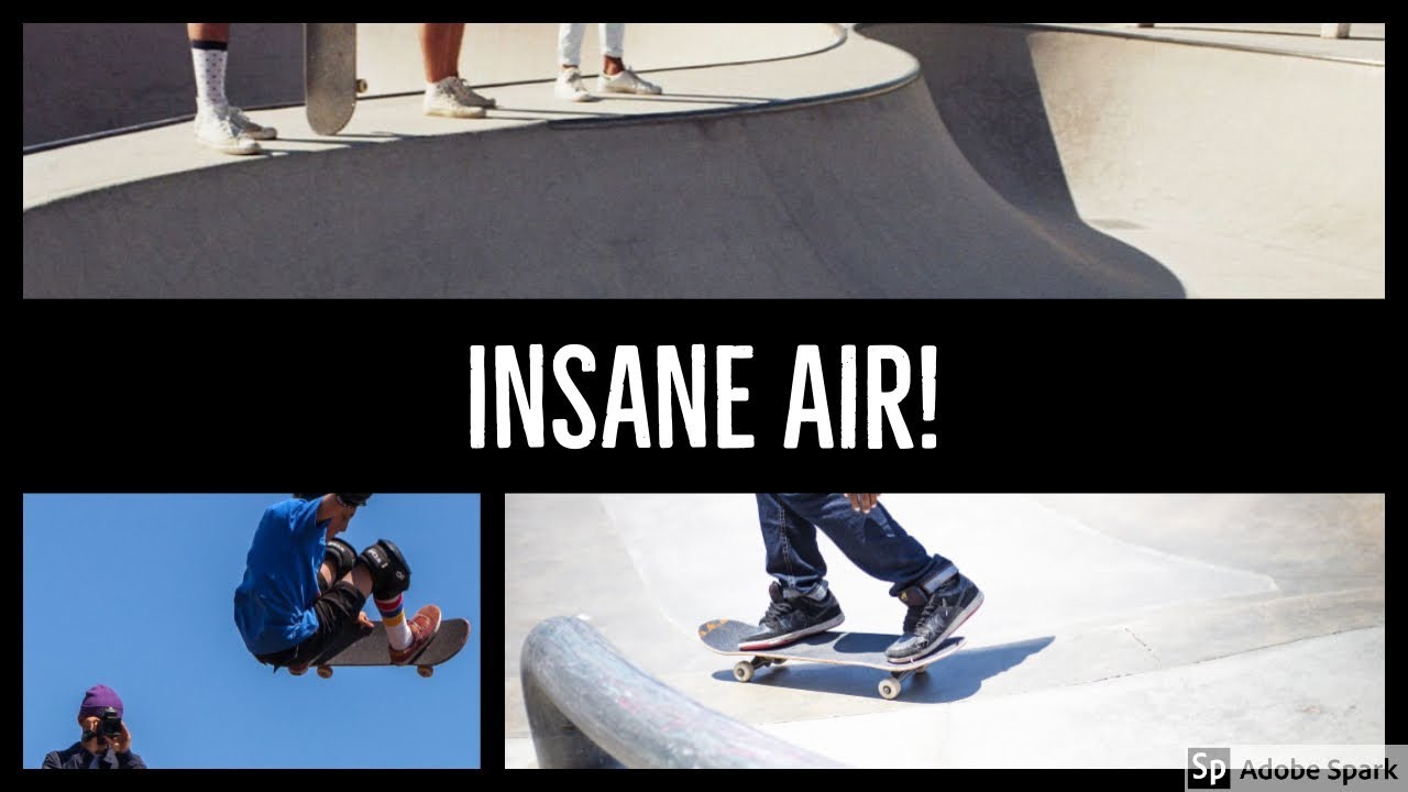 INSANE AIR AT SATELLITE SKATE PARK YouTube