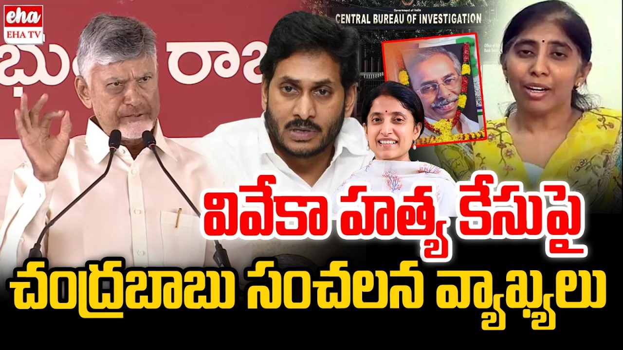 CM Chandrababu Sensational Comments On YS Viveka Case | YS Jagan | EHA TV