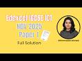 Edexcel IGCSE ICT Paper 1 November 2025